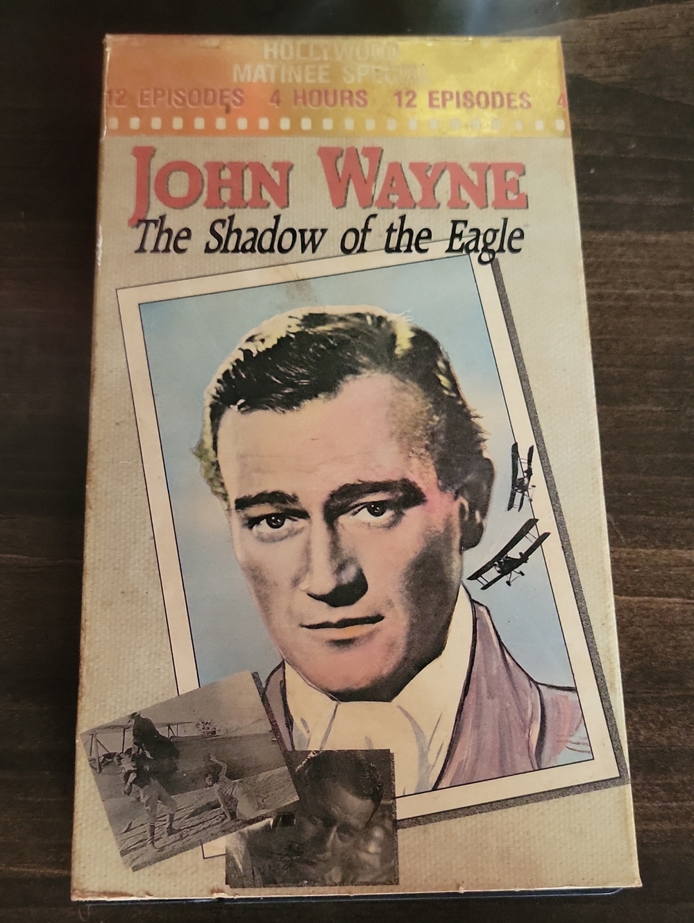 John Wayne - The Shadow of the Eagle (Vintage Movie VHS) - Cream/Beige